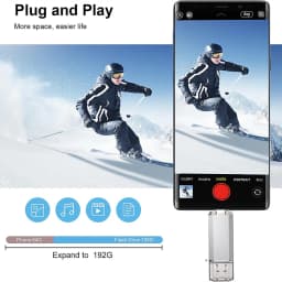 For iPhone USB Flash Drive USB 3.0 Type C Fast For IOS ipad 32GB 256GB Pendrive Samsung Huawei Android Laptop Memory Stick
