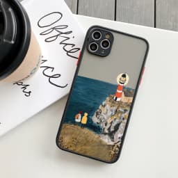 Cartoon Scenery Girl Phone Case For iphone 17 16 15 14 13 11 12 Pro Max Plus for iPhone X XR XS MAX Hard Shockproof Cover Funda
