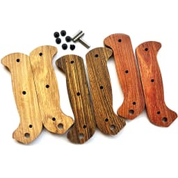 1pair Natural Solid Wood Handle Patch for KB Bk2 Knife Handle Modification Parts with Screw Knife Handle Grips DIY Accessories