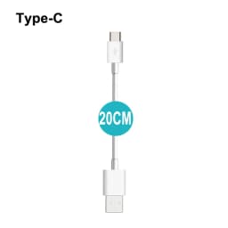 20/10cm Ultra Short USB Type C Cable 3A Male USB A to Male Type-C Data Wire Cord for Samsung Huawei Xiaomi Fast Charging Cable