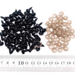 6-18mm Black Plastic Eye For Craft Doll Decoration Accessories Safety Eyes Amigurumi For Toy Animal Eye Doll Toys 50/100pcs