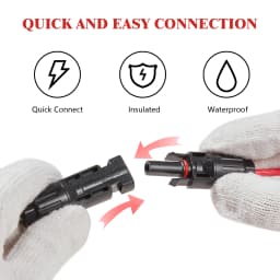 MHPOWOS 3.5/6M Solar Panel Extension Cable 14AWG Solar Extension Cable Kit With Female Male Connectors For RV Spower Station