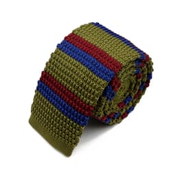 New 5.5cm Knitted Tie for Men and Women in Red Green Grey Striped Colorful Pattern Slim Fit Narrow Winter Tie Accessories Gift