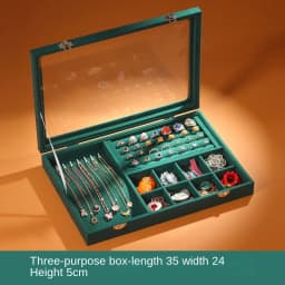 Jewelry Box Storage High-grade Exquisite Jewelry Box Bracelet String Necklace Box Ring Earrings Earrings Box Large Capacity