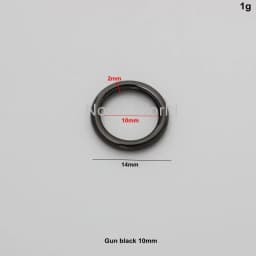 50 pieces 6 colors 6 sizes chrome color die casting O rings for woman shouldbags purse close round ring purse accessories