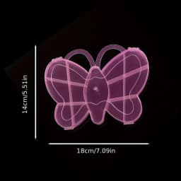 1pc Clear Plastic Multi Shape Storage Box Heart Butterfly Shaped Organizer for Bracelet Rings Nail Beading Storage Display