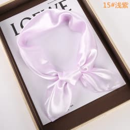 Solid-color Square Scarf single-color Imitation Silk Small Square Plain Glossy Satin Color Tween Performance Silk Scarf SJ19