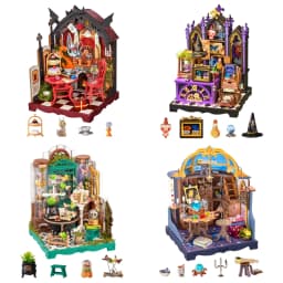 Rolife Wooden 3D Puzzle Toys - Rosa Salon DIY Miniature Dollhouse Model Building Kit with LED Light for Home Decor Holiday Gift for Adults Teens