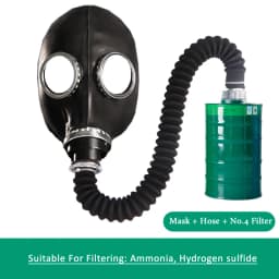 New 64 Type Multipurpose Black Gas Full Mask Respirator Painting Spray Pesticide Natural Rubber Mask Chemical Prevention Mask