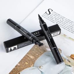 Double Head Quick Drying Liquid Eyeliner Pen Black Triangle Eye Liner Stamp Eyeliner Waterproof Liquid Eye Liner Pencil Cosmetic