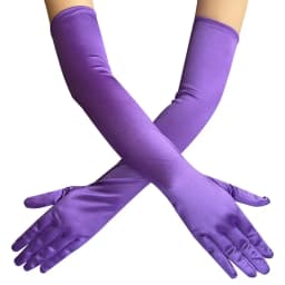 52CM Solid Satin High Elasticity Women Halloween Cosplay Stage Performance Dinner Accessories Etiquette Long Gloves Opera