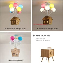 Modern Cartoon Balloon Ceiling Light Children Colored Glass Pendant Lamps Boys and Girls Room Bedroom Decoration LED Lights
