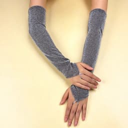 45cm Women Shiny Solid Hook Finger Gloves Opera Dance Party Stage Performance Nightclub Cosplay Eleagnt Breathable Thin