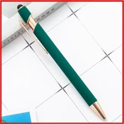 100 Pieces Free LOGO Engraving Ballpoint Pens for Touch Screens Metal Aluminum Handle Push Pen Writing School&Office Supply