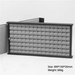 Wholesale large multi-digit gem storage box diamond display box V Groove colorful gems Box PortableGem Display Tray with Lid