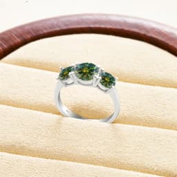 Total 4 Carat Moissanite Ring D Color VVS1 EX Round Moissanite Ring 925 Sterling Silver Eternity Ring Women Engagement Wedding