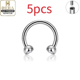 1/5PC G23 Titanium Nose Rings Piercings Lip Eyebrow Ear Septum Helix Cartilage Septum Body Jewelry Piercing Labret Nariz C Rod