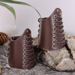 Medieval PU Leather Gauntlet Wristband Medieval Arm Bracers Punk Bracer Wrist Guards for Halloween Warrior Knight Photo Belt