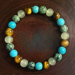 Personality Trendy Tiger's Eye Stone Amethyst Turquoise Natural Colorful Stone Beaded Bracelet for Women Men Amulet Jewelry Gift