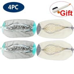 Shoes Washing Bag Laundry Bag Padded Shoe Protector Fluffy Fiber Polyester Wash Bag Machine Washable Drying Organizer