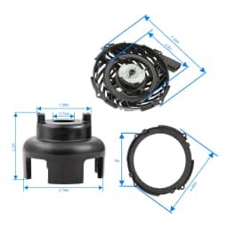 Pull Recoil Starter Assembly with Pulley Cup Kit Fits for Briggs & Stratton Lawn Mowers Replace Number 593959 593960 Garden Tool