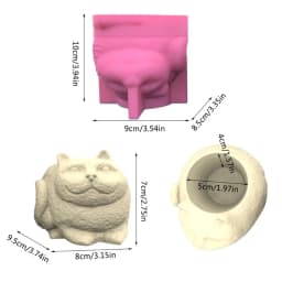 3D Animal Flowerpot Pen Holder UV Crystal Epoxy Mold Elephant Cement Plaster Clay Resin Silicone Mould DIY Crafts Casting Mold