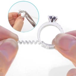 5 Pack Ring Size Adjuster - with 3 Sizes Clear Ring Sizer Adjuster for Loose Rings,Spiral Silicone Tightener Set