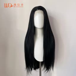 Light Blonde Color Synthetic Full Lace Wigs for Black Women Heat Resistant 26 Inch Long Straight Full Hand Tied Free Part 150%