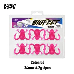 Kingdom 4pcs High Elastic TPE Frog Fishing Bait 34mm 6.2g 43mm 11g Floating Silicone Swimbait Bass Lure For Freshwater Fishing