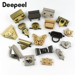 Deepeel 2Pcs Metal Lock Buckles for Women's Bags Turn Twist Locks Shoulder Bag Decor Closure Latch Clasp DIY Hardware Accessory