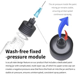 DSPIAE PT-AB Self Cleaning Airbrush No Clean Spray Pen for Gundam Scale Model Coloring Tools Easy to Spray Model Painting DIY
