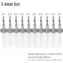 XCAN 10pcs 0.1-3.175mm PCB Drill Bit 3.175 Shank Micro Carbide Drill Bit Set For Printed Circuit Board Wood Modeling