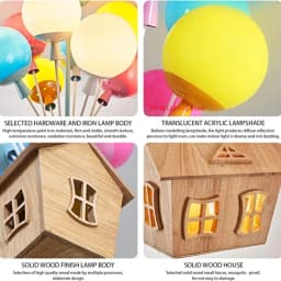 Modern Cartoon Balloon Ceiling Light Children Colored Glass Pendant Lamps Boys and Girls Room Bedroom Decoration LED Lights