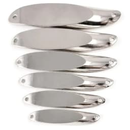 3PCS Hard Bait Silver Spoon Jigging Lure Metal Treble Hook Casting Blade Spinner Trolling Spoons Stainless Sheel Spinner Bait