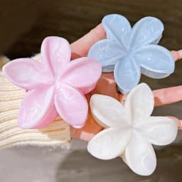1/3PCS Hawaiian Gradient Flower Hair Claw Clip for Women Fashion Plastic Non Slip Hold Hairpin Barrette Girl Hair Accessories