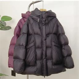 2026 New Winter Warm Hooded Thick White Duck Down Leisure Women Down Jacket Solid Color Coat Parker Loose Women Down Jacket H439