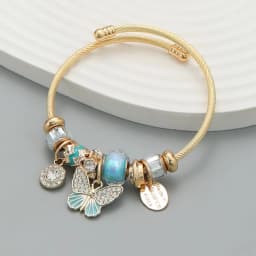 Fashion Multi Element Stainless Steel Circle Panjiadora Beaded Love Bracelet Suitable for Women's Dating, Daily Holiday Gifts