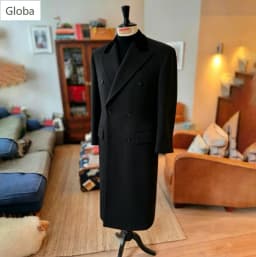 Men Double Breasted Long Wool Overcoat Lapel Black Formal Business Winter Trench Coat Gentleman Wedding Outerwear Customized