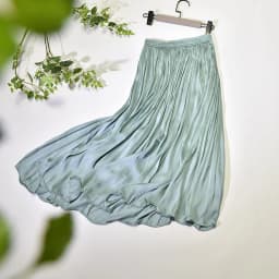 Summer Silky Skirt Elastic High Waist Glossy Silky Long Skirt Sea-Island Filament A-line Skirts Beach Vacation Pearlescent Dress