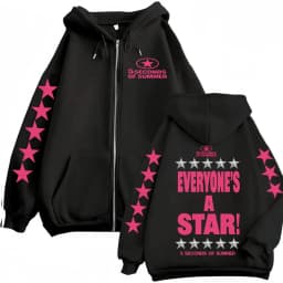 5 Seconds of Summer Everyone's A Star World Tour Zip Up Hoodies Men Women Harajuku Hip Hop Gothic Jacket Sweatshirt Hoodie Coats