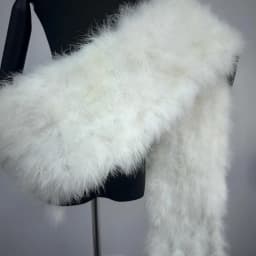 50 Grams Soft Leather Powder Turkey Feather Boa 2 Yards Natural Turkey Plumes Scarf for Party Costume Clothing Shawl Decoration