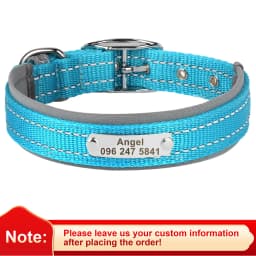 Personalized Dog Collar Reflective Dogs ID Collars Free Engrave Name Collars Adjustable for Small Medium Large Dogs Pet Pitbulls