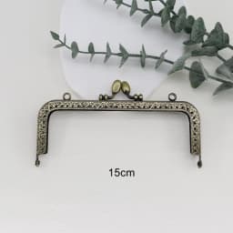 5pcs Flower Bud Head Square Purse Frame Antique Bronze Bag Kiss Clasp Metal DIY Bag Accessories 8.5 10.5 12.5 15 18cm