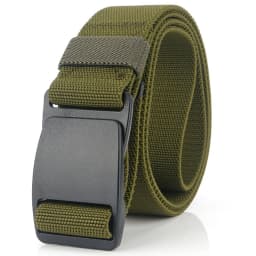Elastic Adjustable Metal-Free Stretch Belt Security-Friendly with Plastic Buckle for Men Designer Stretch Jeans Belt