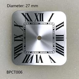 27mm S Logo NH35 Dial Square Roman Santo S Dial for NH35 Automatic Movement Black Blue Hands NH35 FCK 9-5 Dial Watch Accessories
