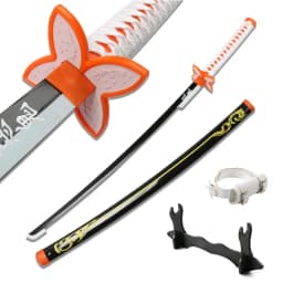 Anime Katana 104cm Giyuu Blue Role-playing Weapons Props with Sword Holder and Belt 1: 1 Replica Japanese Samurai Sword