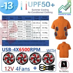 Summer 3 Fans 4 Fans Air Conditioning Cooling Vest Men Women Outdoor Jacket Sun Protection Windbreaker Travel Fishing Sports