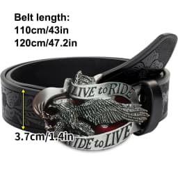 Western Men's Denim Belt Retro Belt Eagle Belt Buckle Hip-Hop Personality Retro Style Unisex Matching Jeans/Casual Pants Belt
