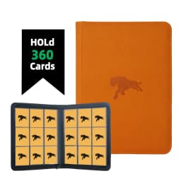 360 Cards Trading Card Binder 9-Pocket PU Leather Album, Portable Card Holder for TCG Game Cards Sports Cards, Collector Album