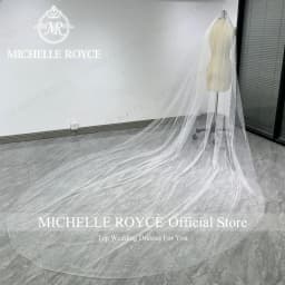 Michelle Royce Customized Adult Wedding Veils custom made length Beaded